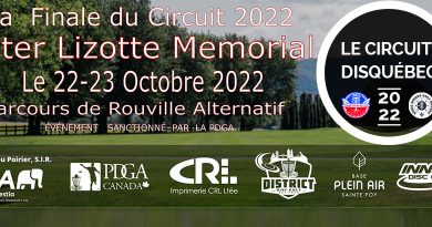 Peter Lizotte Memorial – La Finale du Circuit DisQuébec 2022